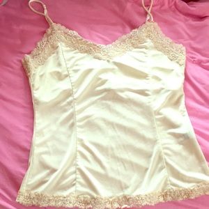 The Limited lace trim camisole with built-in bra